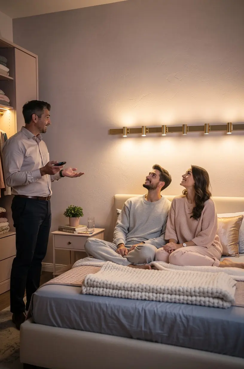 Cozy interior lighting setup for inviting atmospheres